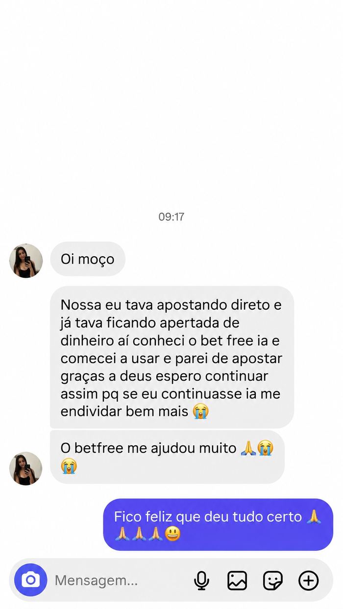 Depoimento real de usuária do Método Bet Free IA