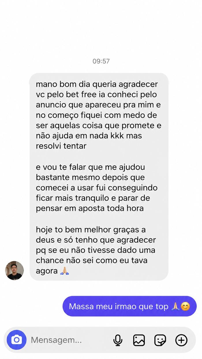 Depoimento real de usuário do Método Bet Free IA